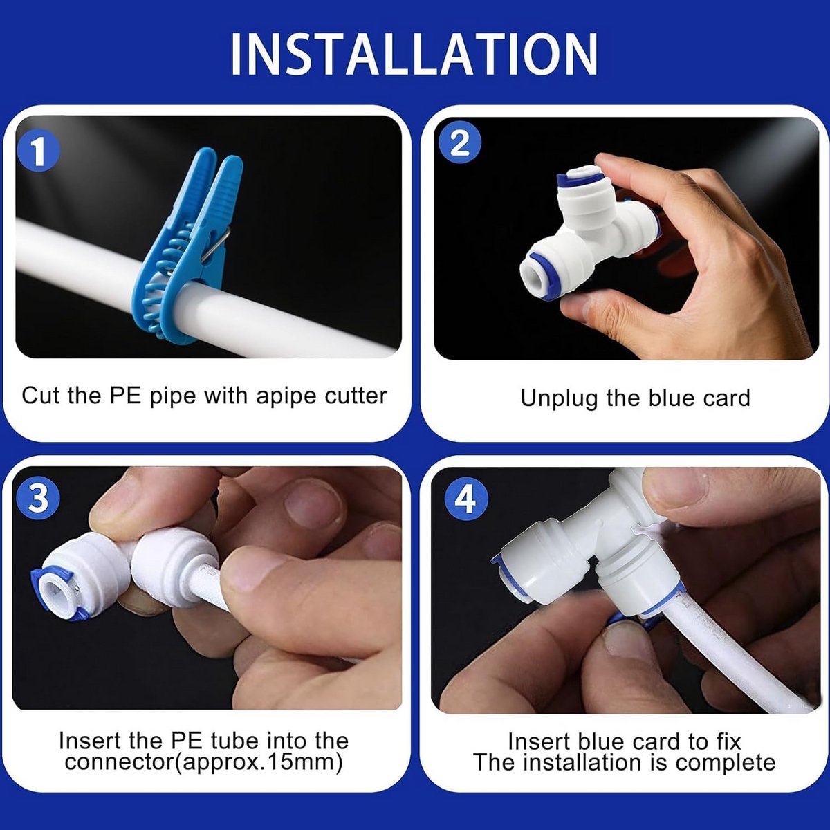 12 Stuks Waterfilter Aansluitingen Rechte Hoek 1/4 Inch voor RO Systemen en Koelkastslangen