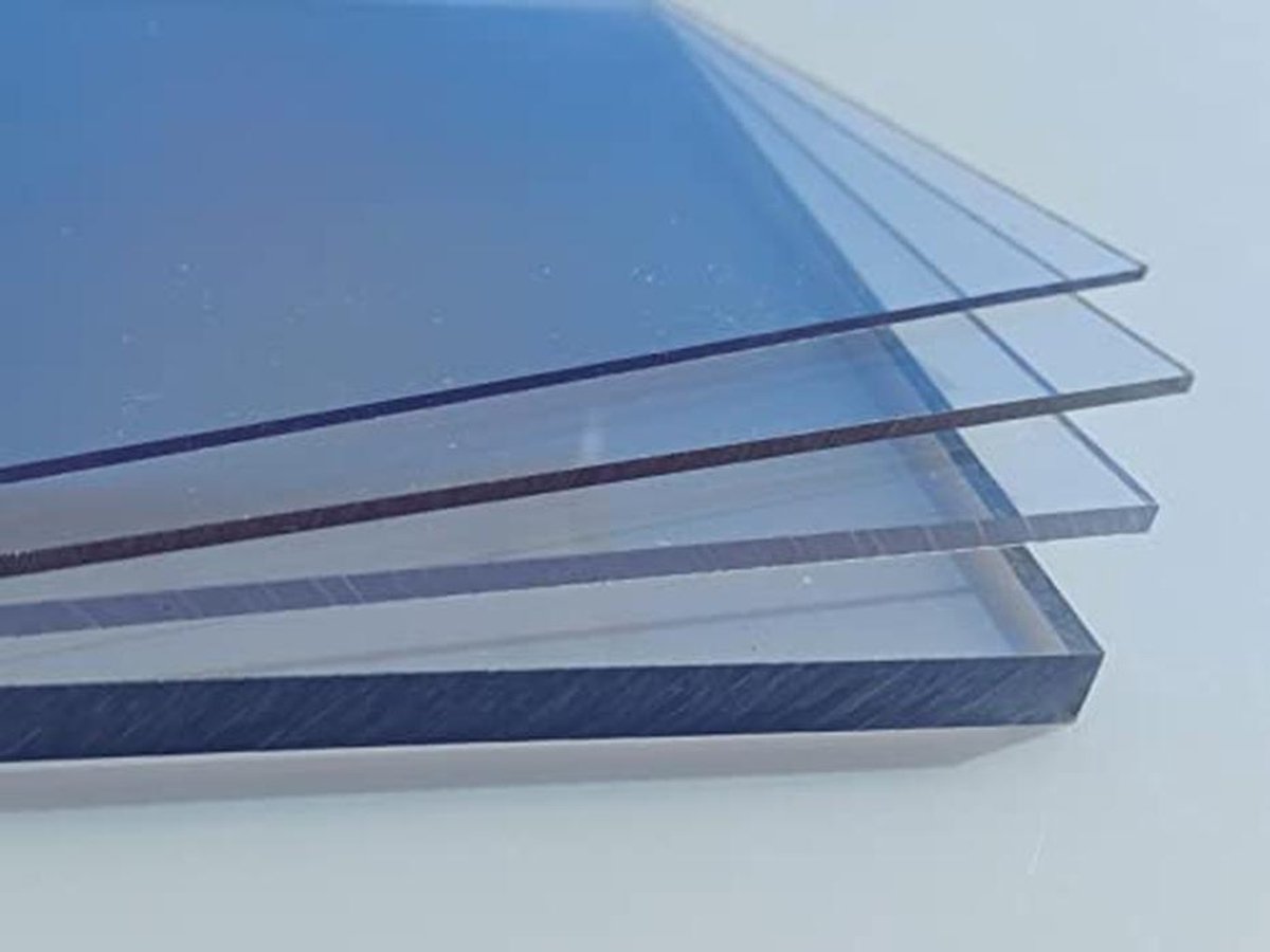 Polycarbonaatplaat UV-beschermd - Transparant - 0,5 - 20 mm - Hoogwaardige kwaliteit