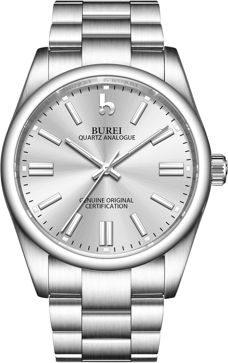 Tijdloos Zilveren Herenhorloge met RVS Band - Analoge Quartz Tijdmeting