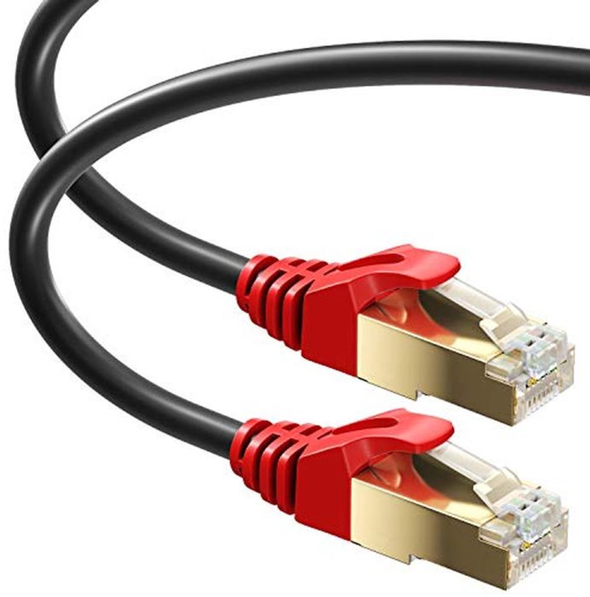 20m CAT 7 Waterdichte RJ45 Ethernet Netwerkkabel - SSTP - 600 MHz - Zwart - Voor PC, Gaming en Netwerkverbindingen