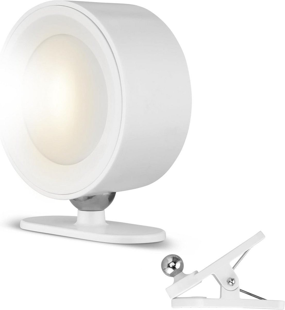 Draaibare LED Klemlamp met Accu - Dimbaar Wandlicht voor Binnen met 360° Flexibele Arm