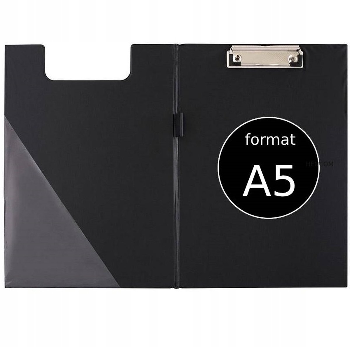 Zwarte Clipboard A5 met Klem & Klep - Documenthouder