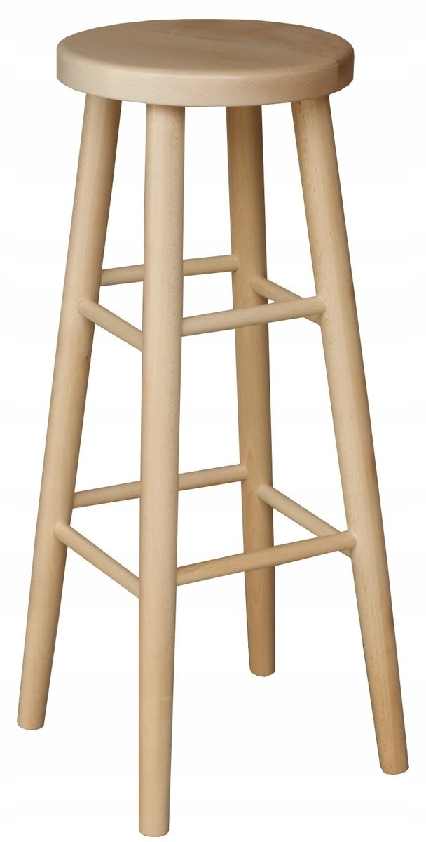 Hoge Houten Bar Kruk 81 cm - Massief Beuken