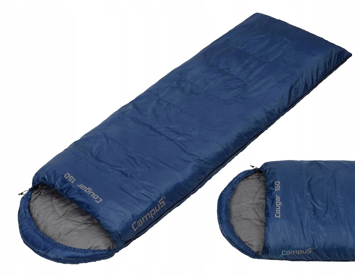 Campus Cougar 150 Slaapzak - 2-in-1 Dekenmodel, 0°C, Marineblauw
