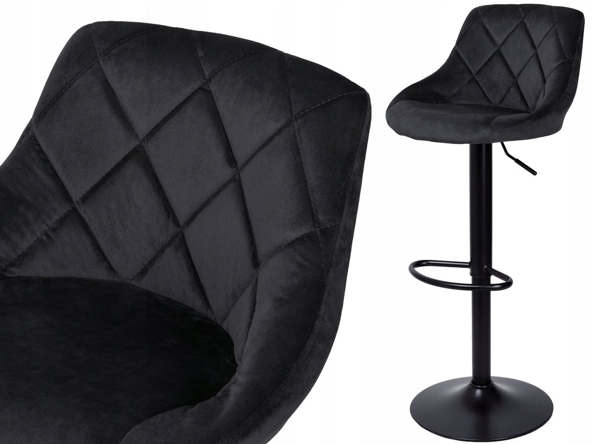 Luxe Velours Hoker Cydro - Verstelbaar, Draaibaar, Zwart