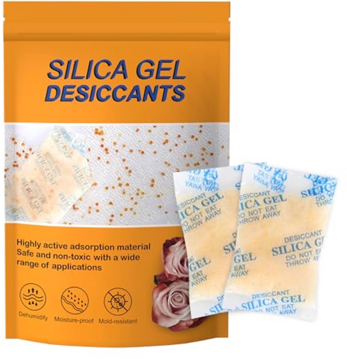Silicagel zakjes 20 g - 25 stuks met vochtindicator - Herbruikbaar droogmiddel voor levensmiddelen