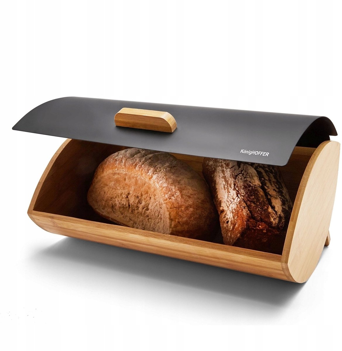 Moderne Zwarte Bamboe Broodtrommel - Houd Brood Vers