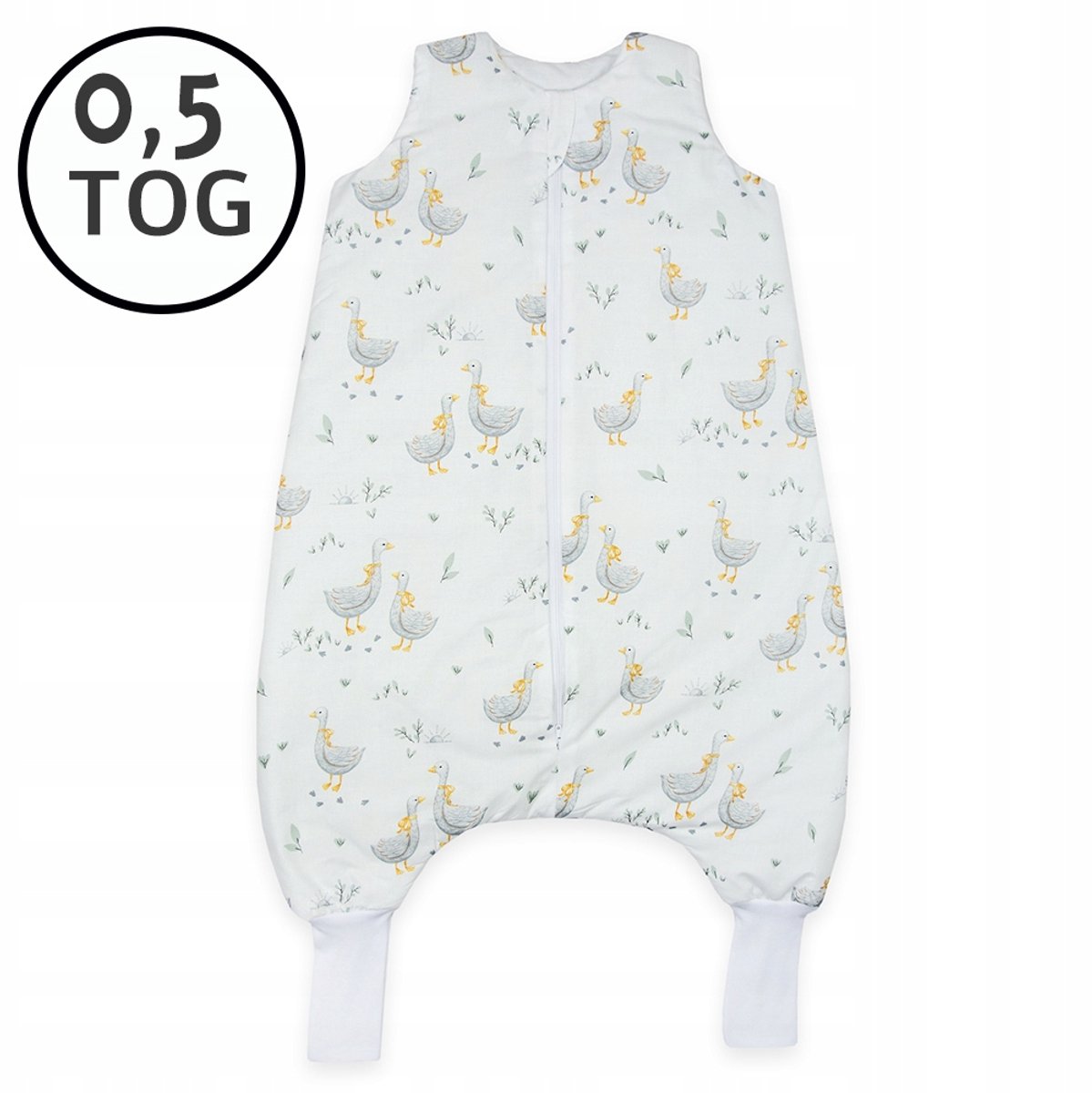 Zomer Slaapzak met Pootjes 56-68cm 0,5 TOG 100% Katoen