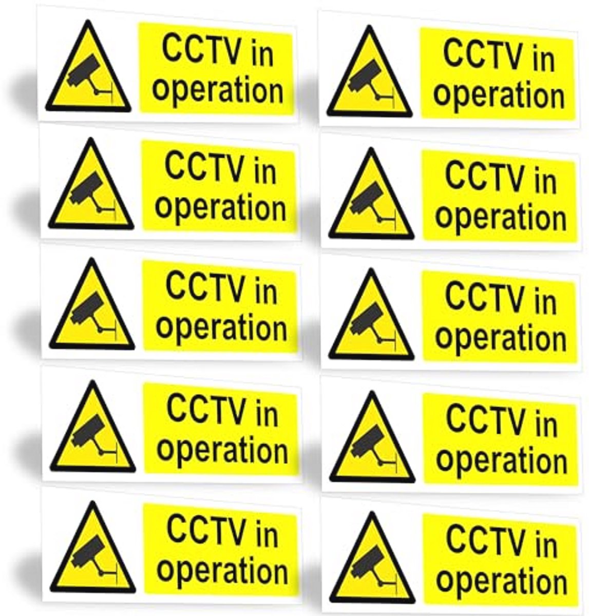 CCTV In Operatie Teken 10-Pack - Veiligheid Borden voor Binnen en Buiten