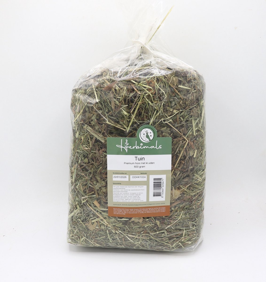Herbimals Tuin - 600 gram - Premium hooi met kruiden