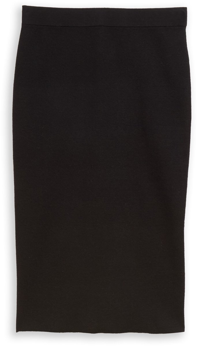 Tom Tailor - Midi-rok met split - Maat 36 - deep black