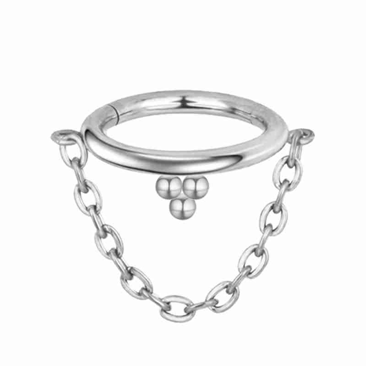 WeLoveSilver - helix piercing - chirurgisch staal - zilverkleurig - bolletjes