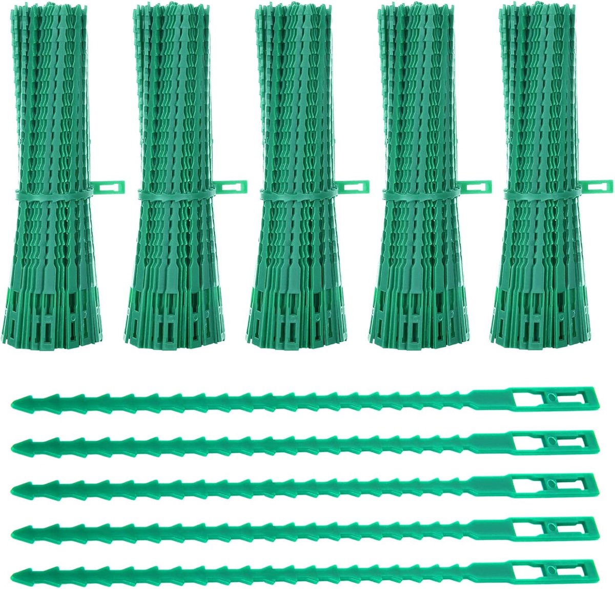 600 stuks Plantenbinders 23 cm – Verstelbare Plantclips voor Tuin, Struiken en Plantensteun – Herbruikbare Kunststof Bindstrips - ANMI