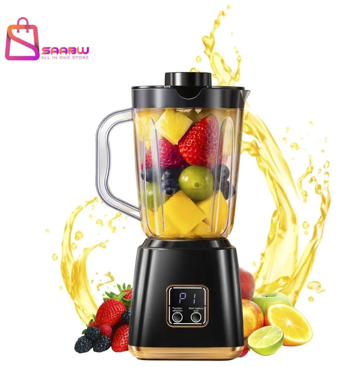 Portable USB Draadloze Smoothie Blender – Mini Smoothiemaker 600 ml – Draagbare reis blenders met 10 roestvrijstalen messen – smoothie maker – staafmixer – blender smoothie – blender to go – 76744