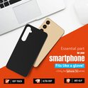 Coque de téléphone noire avec toucher doux, ultra adhérence et propriétés antidérapantes, ajustée comme un gant pour la série iPhone 16.