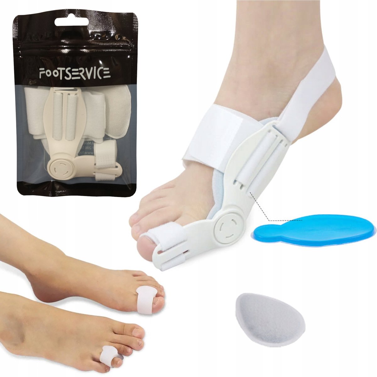 Hallux Valgus Corrector met Pelotte & Hallux Klippen L