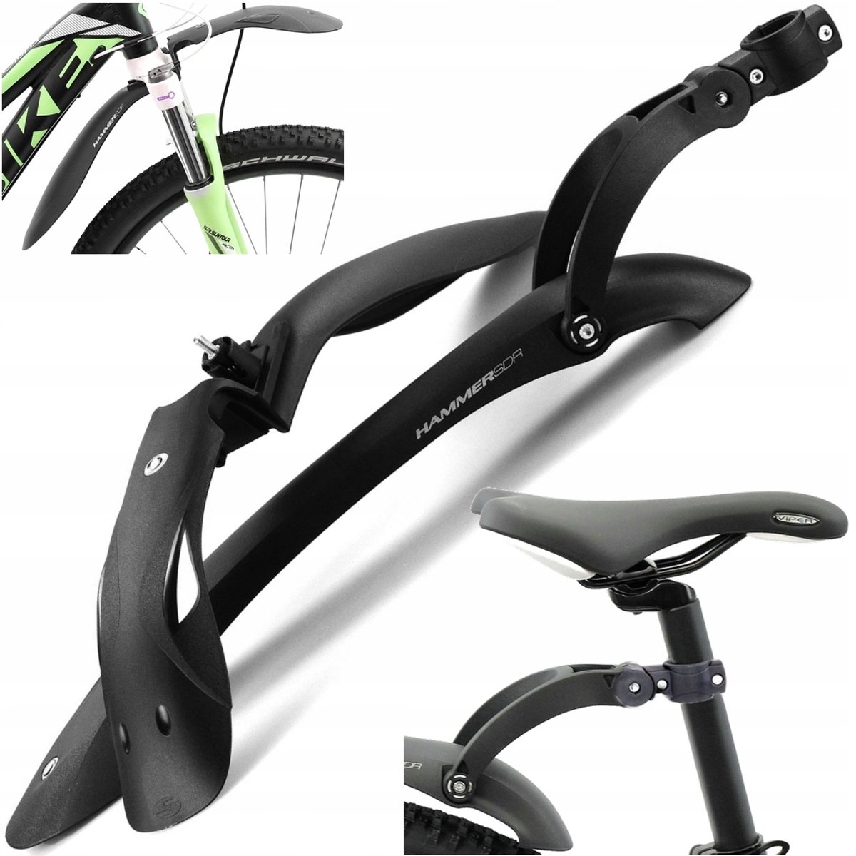 Merkloze Fietsspatborden Set - Universeel 24-29 Inch