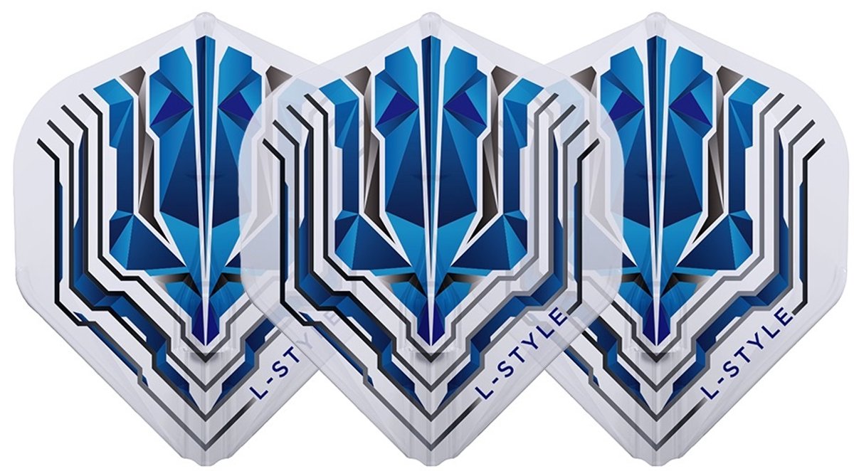L-Style Champagne Flight EZ L1 Standard Origin Series Clear Blue - Dart Flights