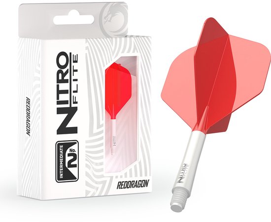 Red Dragon Nitro Flite System White Red NO2 - Dart Flights van Red Dragon — afbeelding 4