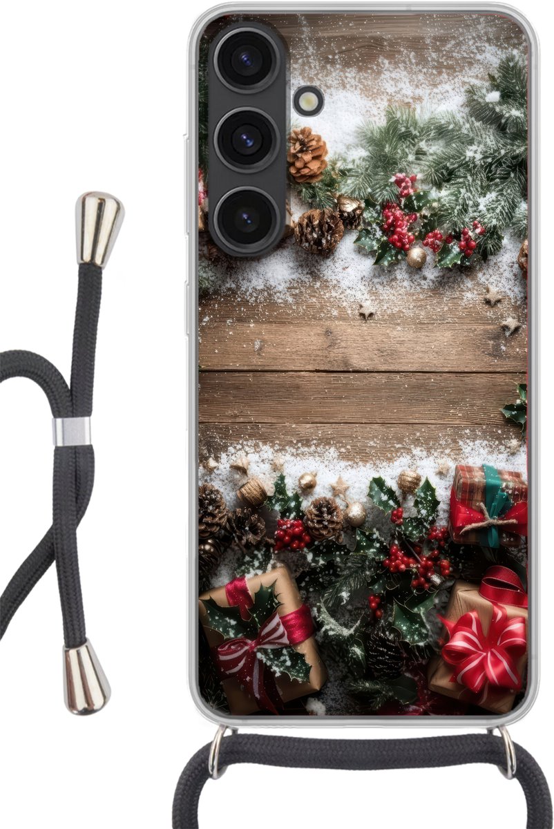 Kerstdecoratie - Geschenken - Hout - Veelkleurig