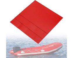 Inflatable Boat Repair Kit - PVC Waterproof Repair Patches Set - 3pcs Inflatable Raft Boat Canoe Kayak Patches (Red)