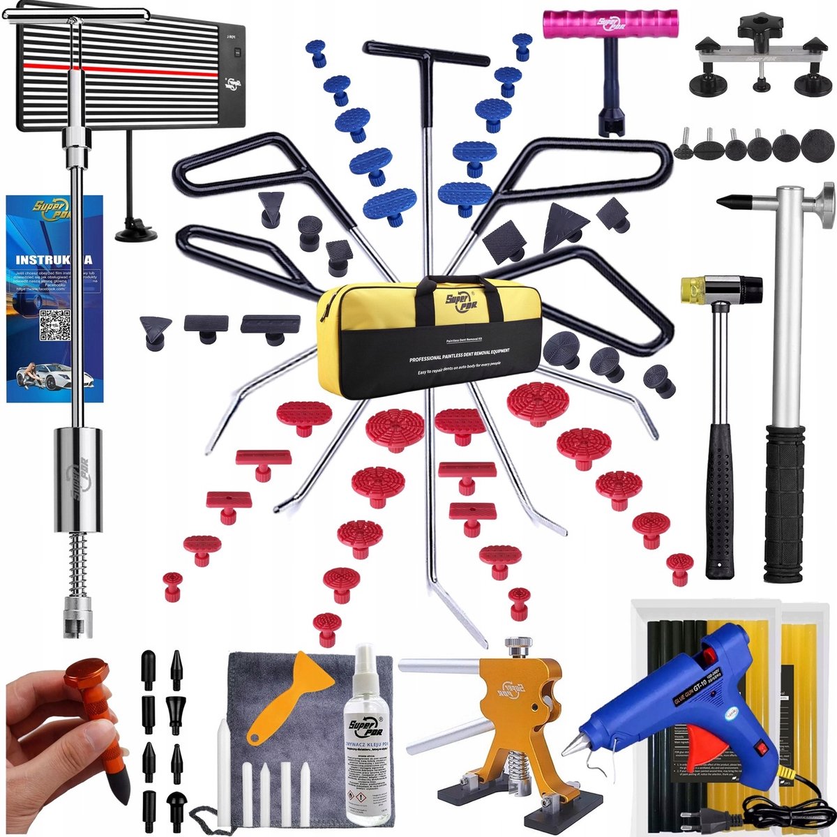 Professionele PDR set voor deukverwijdering - 2 methodes