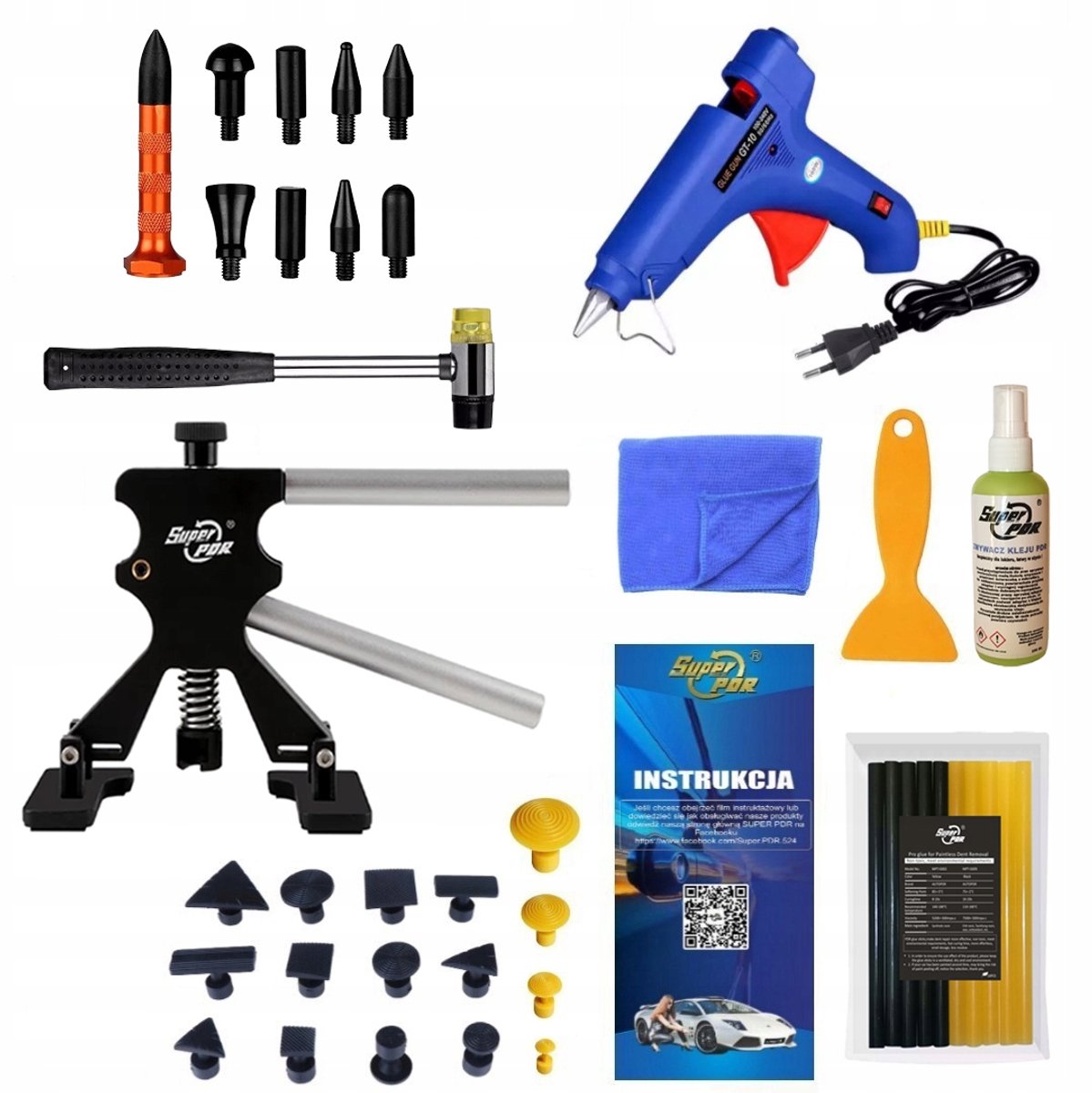 PDR Gereedschap Set: Deuk Verwijderen Zonder Lak Schade