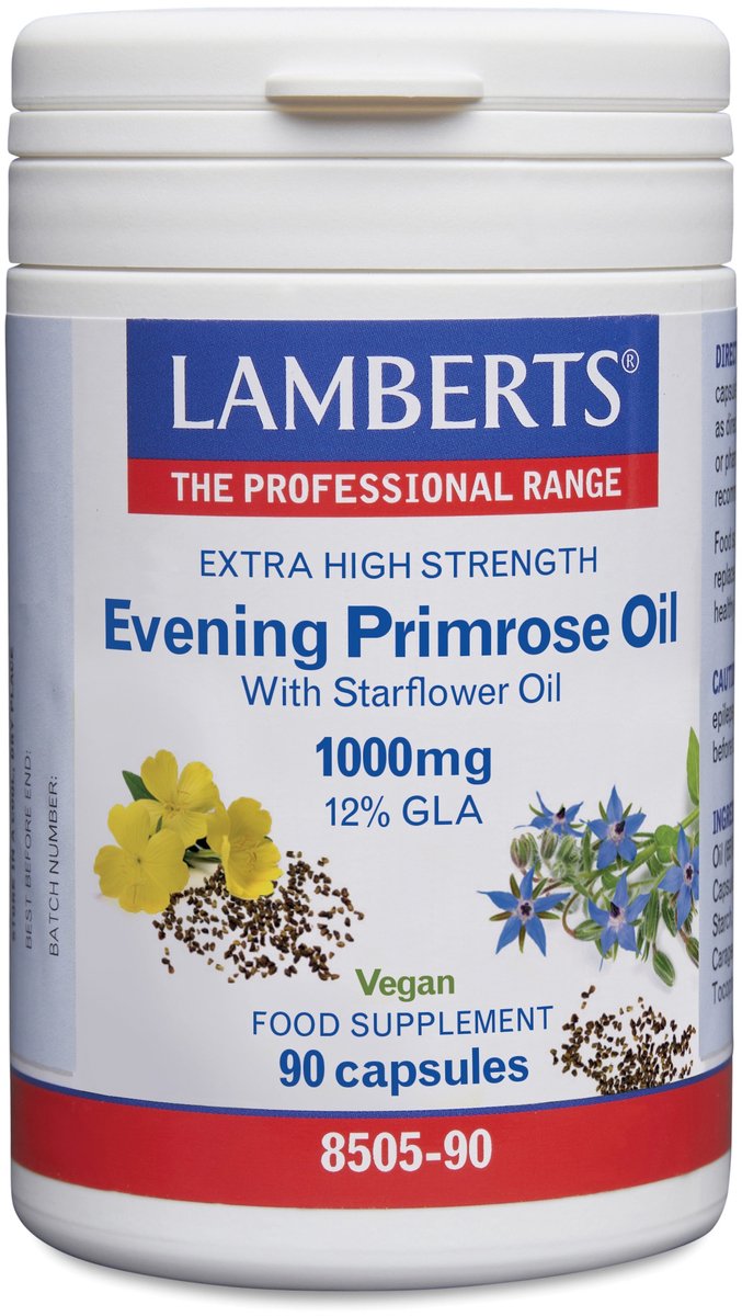 Lamberts Teunisbloem met borageolie 1000mg 90 Capsules