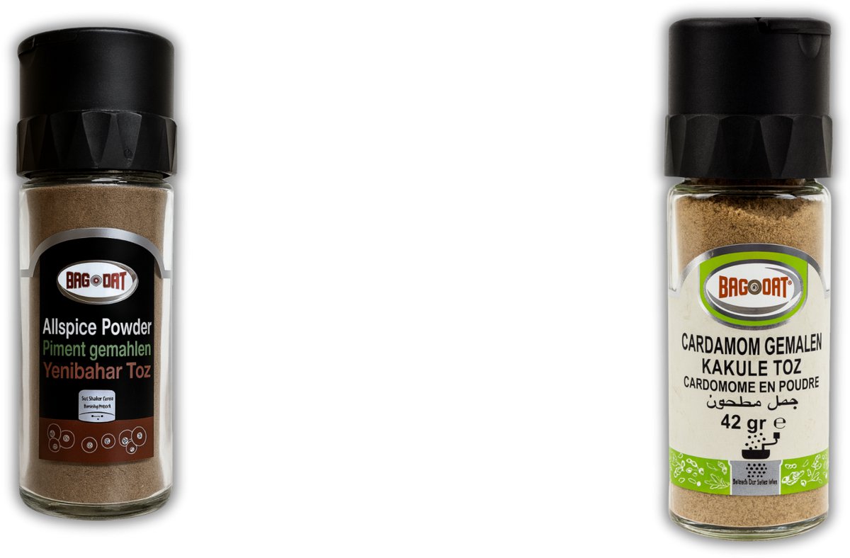 Bagdat Kardemom Gemalen + Piment Gemalen – 2-stuks