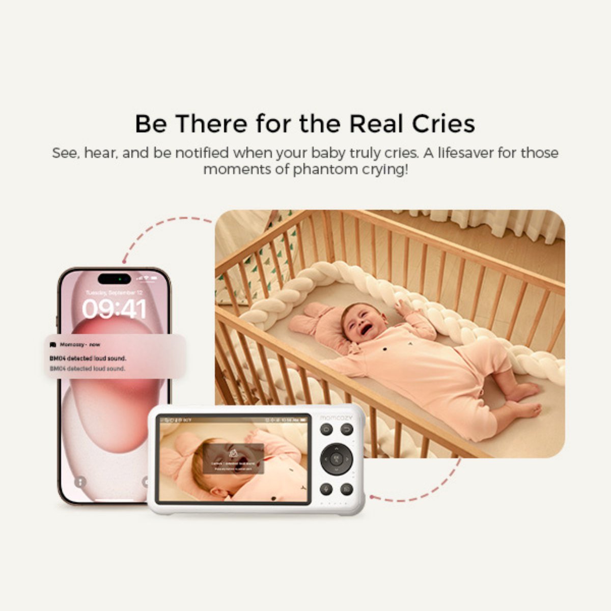 Momcozy BM04 Babyfoon met HD Video en Nachtzicht - Hong Kong Lute Technology Co., Limited - €199,99