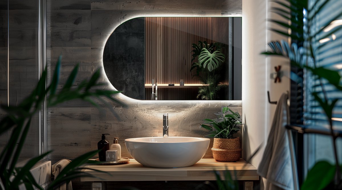 Coloray Ovale LED Spiegel - Ovale Spiegel LED - 40 x 70 cm - Ovale Spiegel Met Licht - Spiegel in boogvorm met LED-verlichting - Koel Licht - Afgesneden ovaal Spiegel - Scandinavische Spiegel
