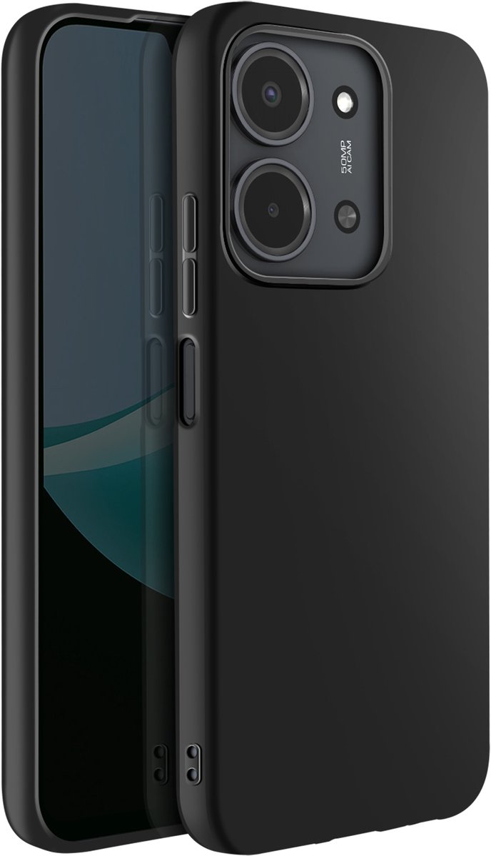 Mayaxess, Hoesje voor Xiaomi Redmi 15C Zachte Siliconen Bescherming, Zwart