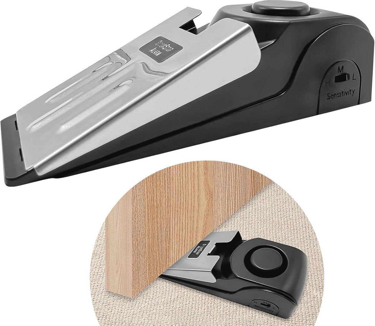 Sterke Draagbare Deurstopper met Deurstopalarm en 120 dB Huisalarm voor Veiligheid