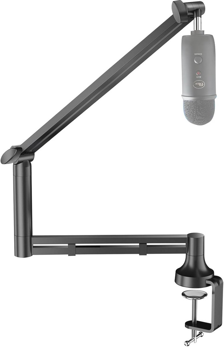 Microfoonarm met Laag Profiel voor Podcasting en Streaming - Verbeterde Klem en Kabelbeheer