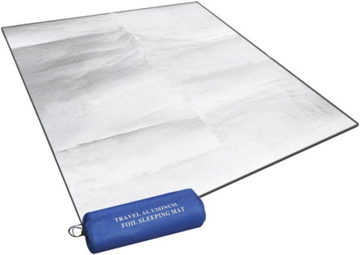 Isolerende waterdichte campingmat 200 x 150 cm - Opvouwbare dubbele vloermat voor kamperen