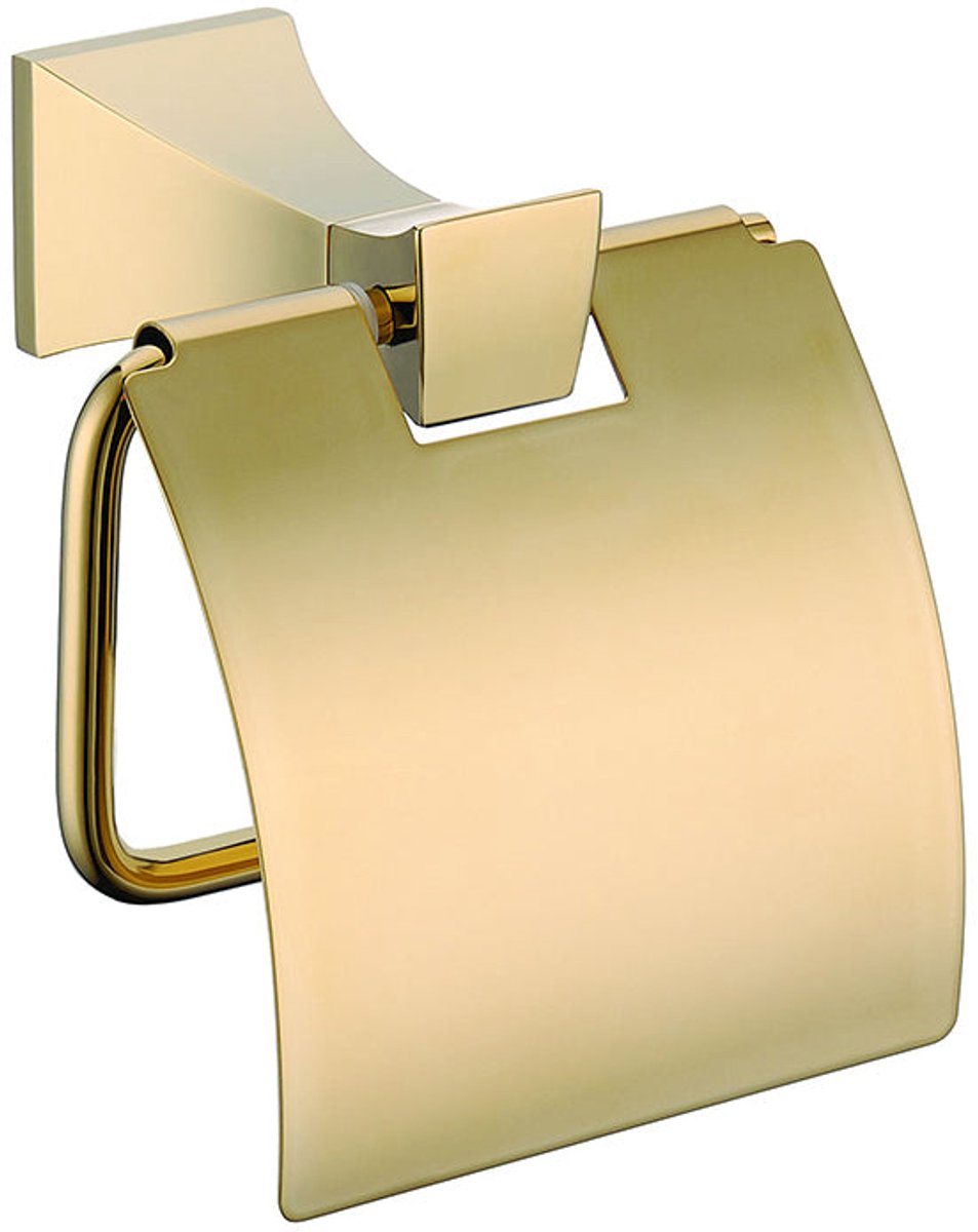 Hudor Toiletrolhouder Goudkleurig Messing - WC Rolhouder Doré Collectie Halys - Luxe Toiletpapierhouder Wandmontage