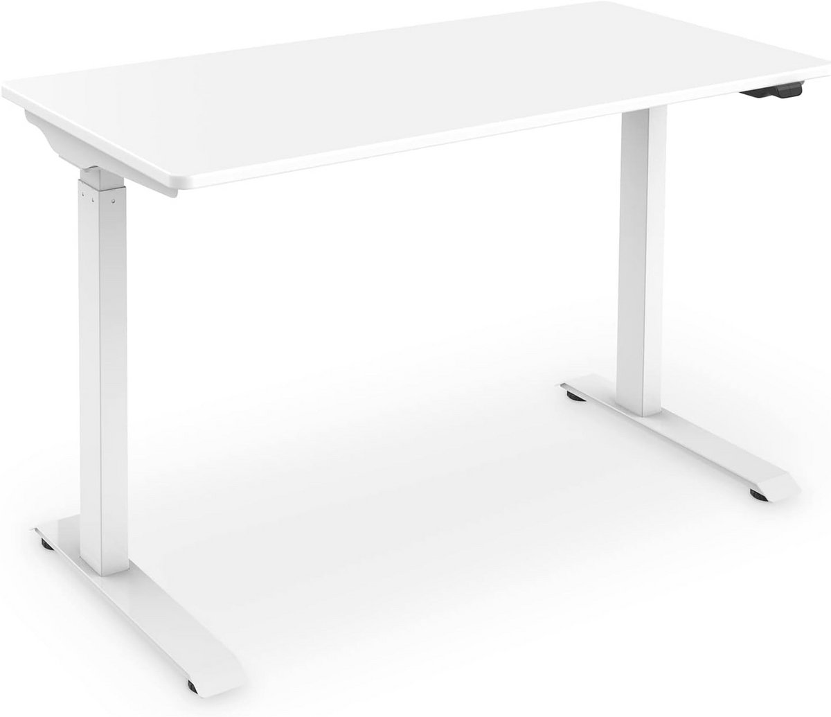 In hoogte verstelbaar elektrisch bureau - 120 x 60 cm - Ergonomisch ontwerp - Wit