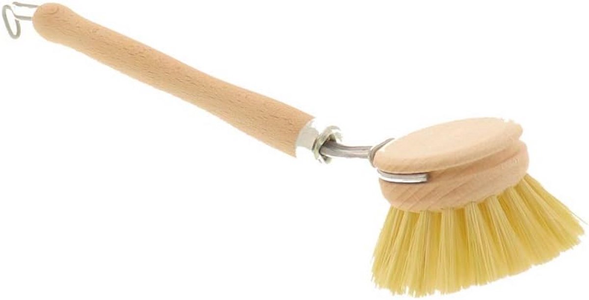 Houten afwasborstel 23 cm - Vervangbare borstelkop voor optimaal spoelresultaat