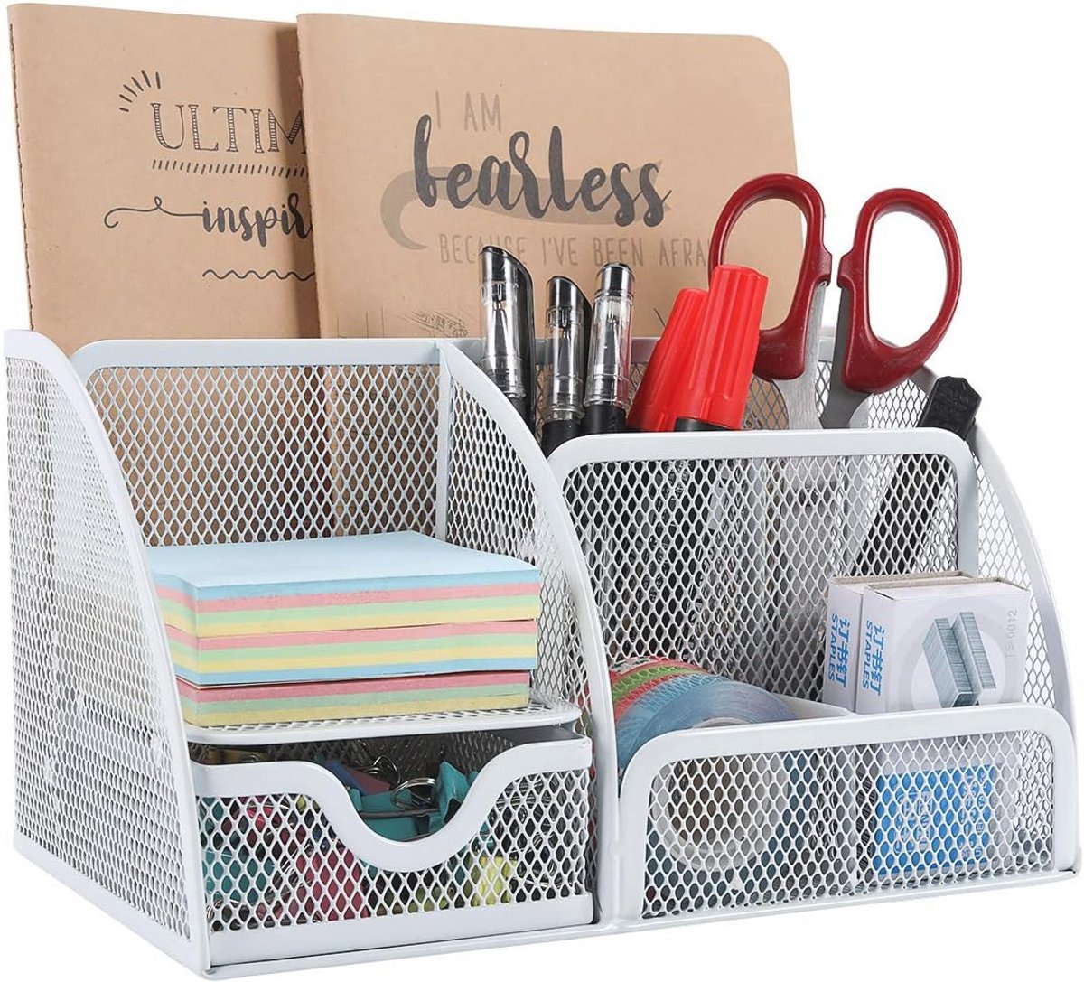 Organiser voor Bureau met Lades - Wit