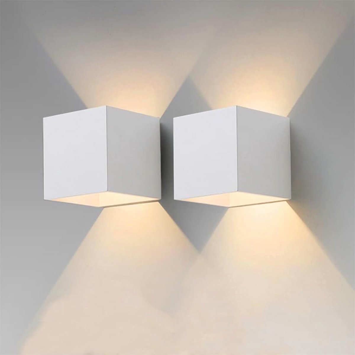 Moderne LED-wandlampen 12W - Waterdicht en Verstelbare Stralingshoek - Binnen en Buiten - Warm Licht 3000K