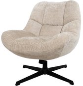 Draaifauteuil Chuck 360 - schommel effect - stof cremona 02 natural - relaxfauteuil - 77x80x86 cm