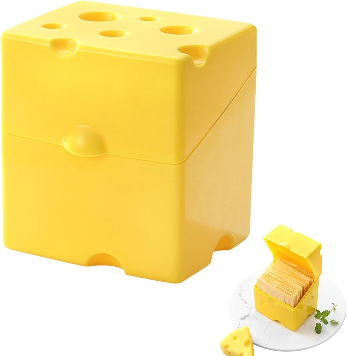 Kaas Opbergdoos met Deksel Spek Container Kleine Voedsel Doos Snack Opbergdoos Gesneden Kaas Bewaarbakjes voor Koelkast