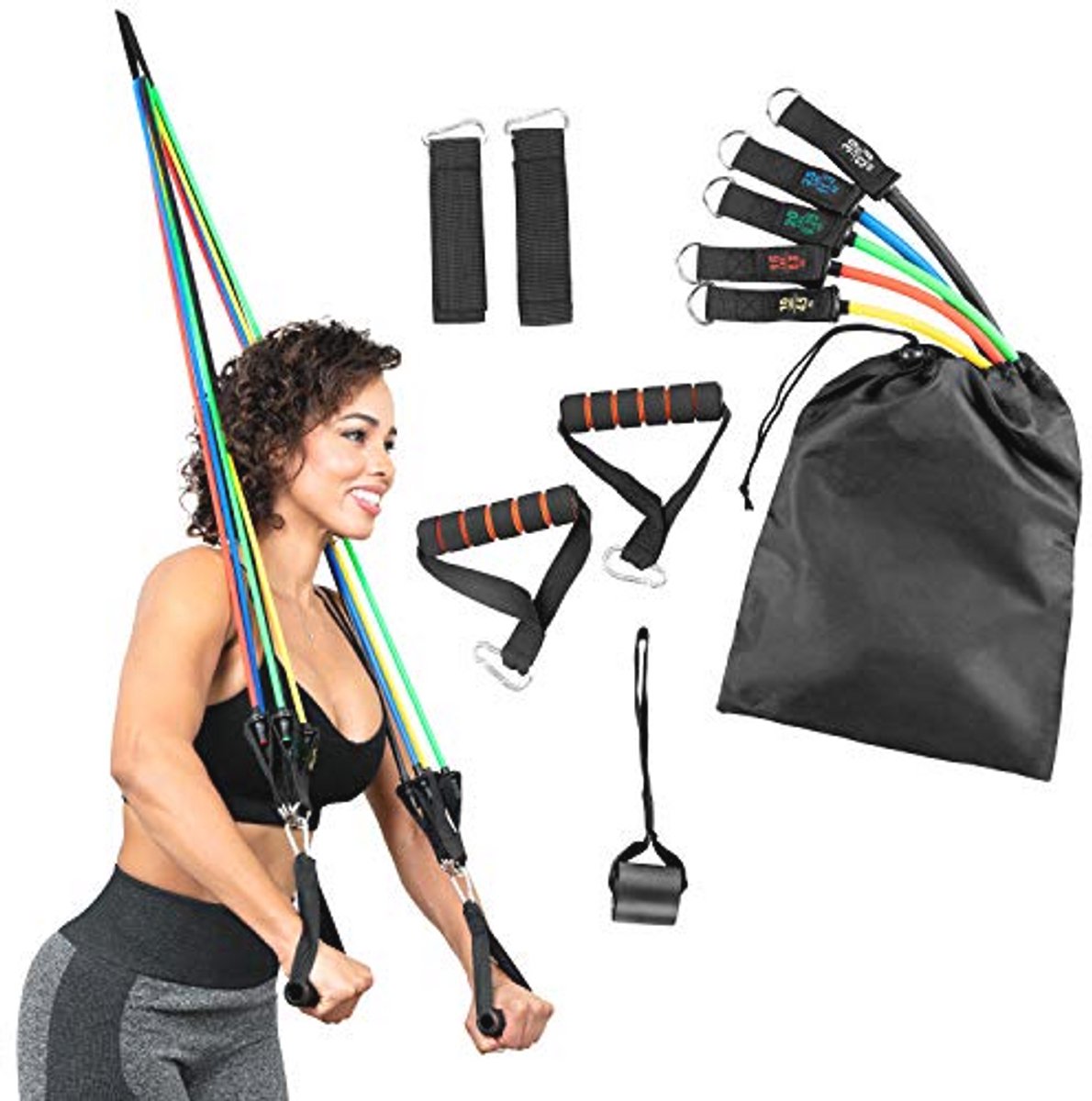 11-delige set weerstandsbanden voor optimale weerstandstraining - draagbare fitnessaccessoires voor thuis