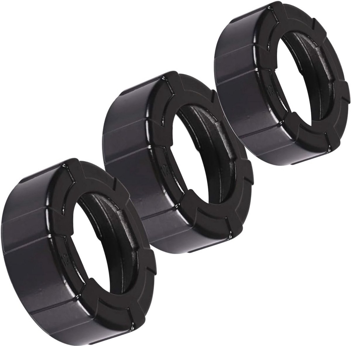 Universele zwarte worst kitpistool aluminium covers - 3 stuks