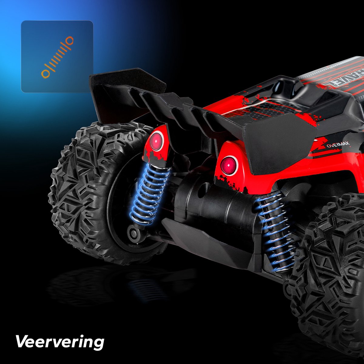 Overmax X-Gravel RC Auto – 1:16 Terenauto 20 km/u – Achterwielaandrijving, Vering, 2 Accu’s tot 30 min Speeltijd, 2 Carrosserieën – Offroad Racewagen voor Kinderen & Volwassenen – Bestuurbare Auto — afbeelding 11