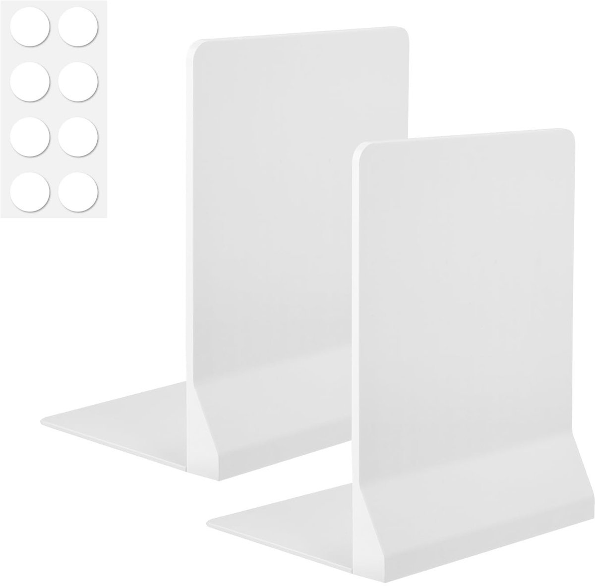 IMPERATORIS® Boekensteun/Boekenstandaard - Boekenhouder/Boekhouder/Boekensteunen - 2 stuks - wit