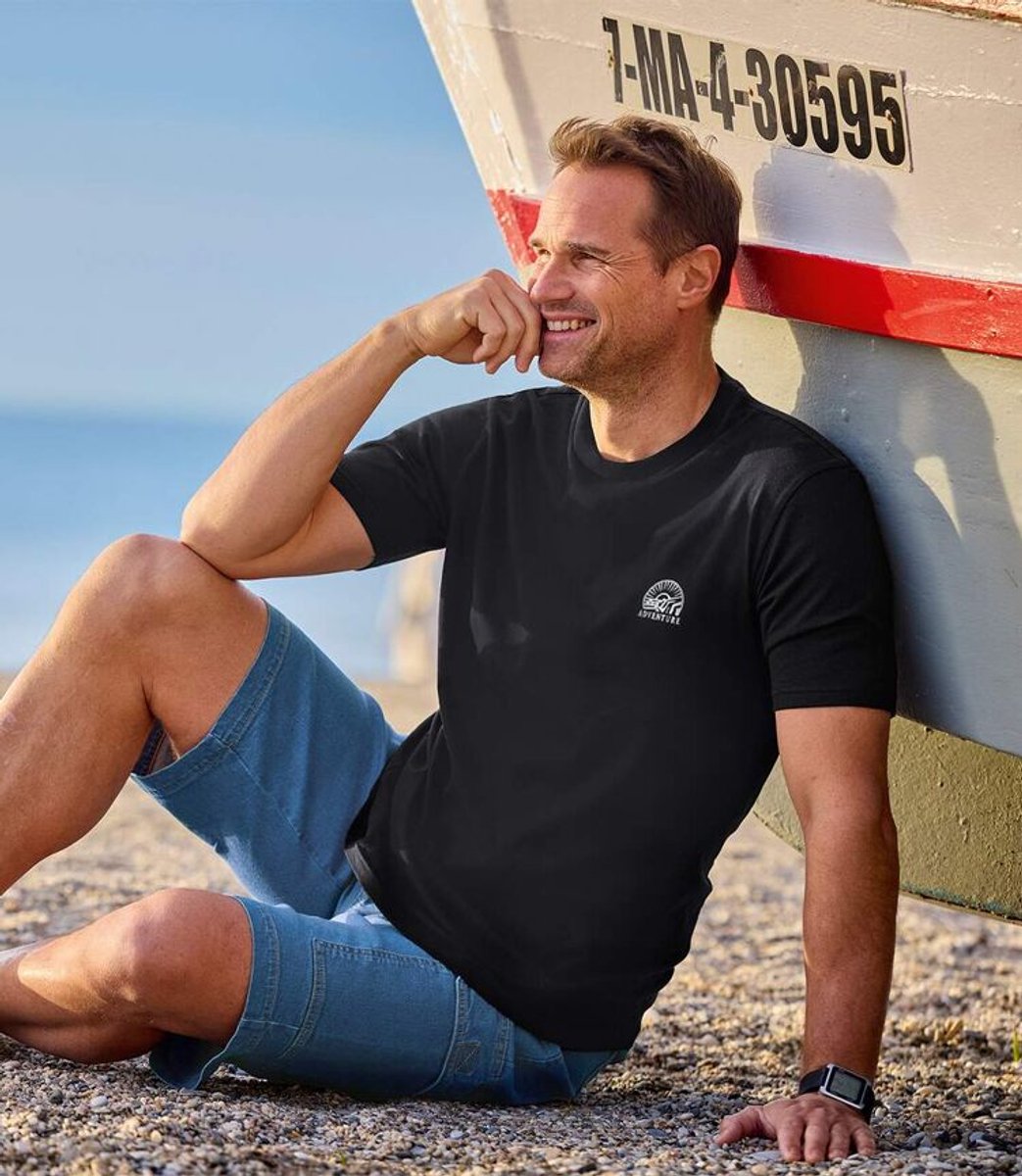 ATLAS FOR MEN - Set van 4 T-shirts Adventure - Heren - Verkrijgbaar in grote maten - 5XL