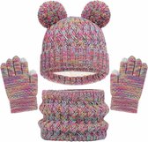 Ensemble Bonnet, écharpe Et Gants D’hiver Pour Enfants - Chaud, Doux Et écran Tactile Compatible - 5