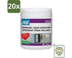 20 x HG Wasmiddel Voor Gordijnen 500 gr - Grootverpakking - Vitrage Reinigen - Witte Vitrage - Wasmiddel Voor Vitrage - Wasmiddel Voor Gordijnen - Vitrage Reinigen In De Wasmachine