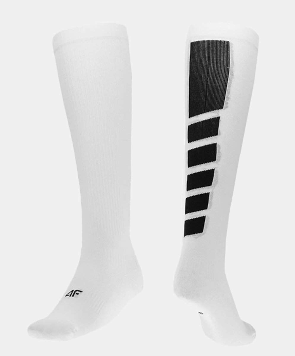 4F Unisex Sneldrogende Sportsokken - Wit Maat 39-42